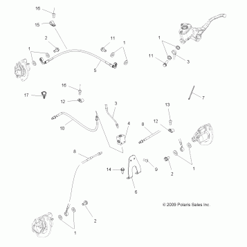 BRAKES, BRAKE LINES - A10ZX85AK/AL/AS/AT/AX (49ATVBRAKELINE10SP550)