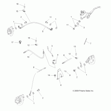 BRAKES, BRAKE LINES - A10DX55AL/AF (49ATVBRAKELINE10SP850)