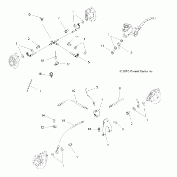 BRAKES, BRAKE LINES - A11TN55AA/AZ (49ATVBRAKELINE11SPX2550)