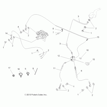 BRAKES, LINES and ASSEMBLY - A13NA32AA (49ATVBRAKELINE11TBLZR)