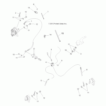 BRAKES, BRAKE LINES - A13MB46FZ (49ATVBRAKELINE13SP500TR)