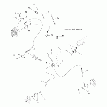 BRAKES, BRAKE LINES - A16SEA45A1/A5/SEE45A1