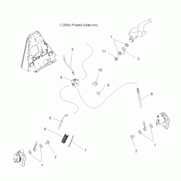 BRAKE LINES, FRONT - A07MH50AB/AL/AQ/AX/AY/AZ/MN50AF/AN/AT/AY (49ATVBRAKELINE500EFI)
