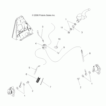 BRAKE LINES, FRONT - A07MH76AL/AQ/AX/AY/AZ/A2/MN76AF/AT/AY (49ATVBRAKELINE800EFI)
