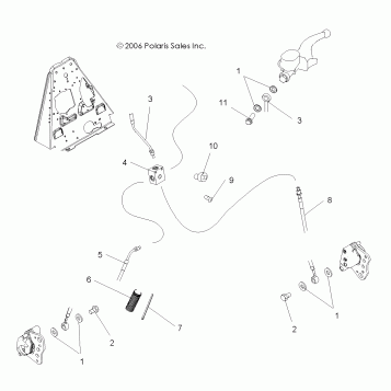 BRAKE LINES, FRONT - A07MH46AA/AZ (49ATVBRAKELINESP450)