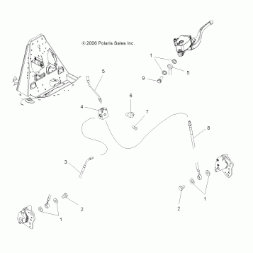 BRAKE LINES, FRONT - A07TH76AU/TN76AF/AL/AU (49ATVBRAKELINEX2500EFI)