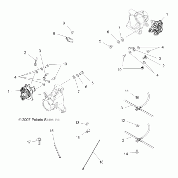 BRAKES, REAR BRAKE LINES - A08DN50EA (49ATVBRAKELINERR08SPTRG500QD)