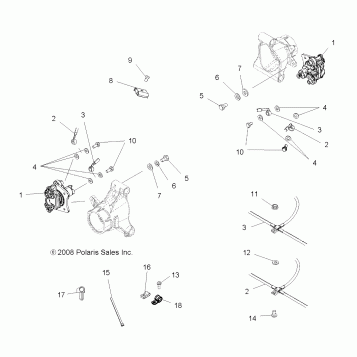 BRAKES, REAR BRAKE LINES - A09DN50EA (49ATVBRAKELINERR09SP500TRGQD)