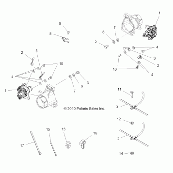 BRAKES, REAR BRAKE LINES - A12MH50FF/FX/FY (49ATVBRAKELINERR11SP500F)