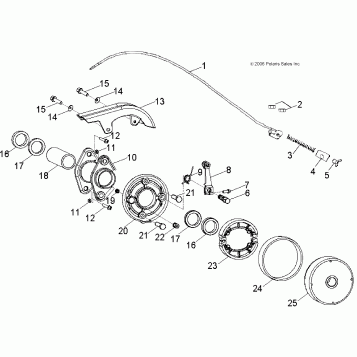 BRAKE, REAR - A07KA09AA/AB/AD (49ATVBRAKERR07OTLW90)