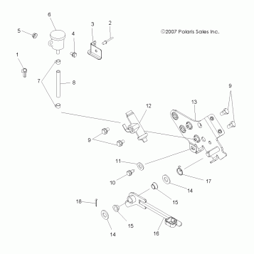 BRAKES, BRAKE PEDAL and REAR MASTER CYLINDER - A08BA32AA (49ATVBRAKERR08SCRAM)