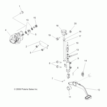 BRAKES, REAR BRAKE - A10GJ52AA (49ATVBRAKERR09OUT450)