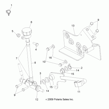 BRAKES, BRAKE PEDAL and REAR MASTER CYLINDER - A13NA32AA (49ATVBRAKERR10TBLZR)