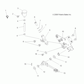 BRAKE, REAR - A07CA32AA (49ATVBRAKERRBOSS)