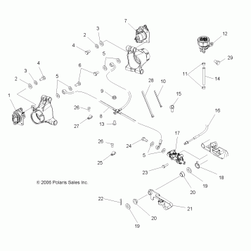 BRAKE, REAR and FOOT PEDAL - A07TH50AL/AQ/AU/AZ/TN50AF/AS/AU (49ATVBRAKERRX2500EFI)