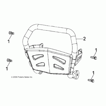 CHASSIS, BUMPER - A16YAK09AF (49ATVBUMPER07OTLW90)