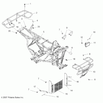 CHASSIS, FRAME, RACKS and BUMPER - A08CA32AA (49ATVBUMPER08BOSS)