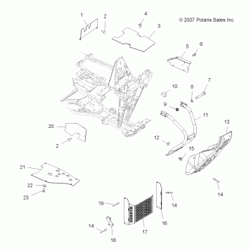 CHASSIS, FRONT BUMPER - A08BG50AA (49ATVBUMPER08SCRAM)