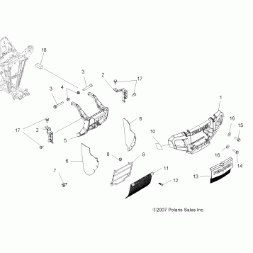 BODY, FRONT BUMPER and MOUNTING - A08MH50AX/AZ (49ATVBUMPER08SP500)
