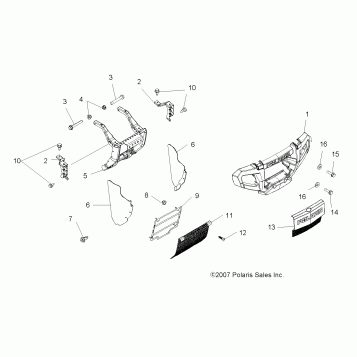 BODY, FRONT BUMPER and MOUNTING - A08TN50EA (49ATVBUMPER08X2500QUAD)