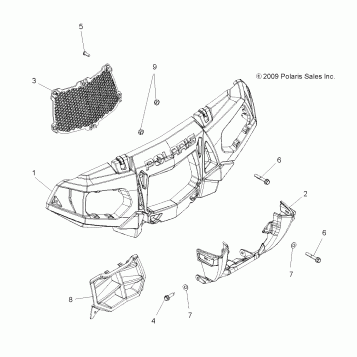 BODY, FRONT BUMPER and MOUNTING - A10ZX85AK/AL/AS/AT/AX (49ATVBUMPER10SPXP550)