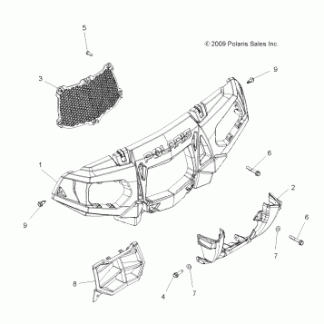 BODY, FRONT BUMPER and MOUNTING - A10DX55AL/AF (49ATVBUMPER10SPXPX2550)