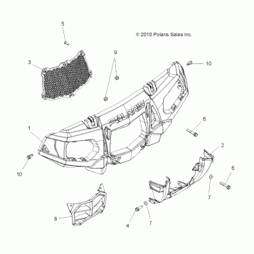 BODY, FRONT BUMPER and MOUNTING - A14ZN8EAB/C/I/M/P/S (49ATVBUMPER11SPXP850)