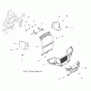 BODY, FRONT BUMPER and MOUNTING - A12MH50FF/FX/FY (49ATVBUMPER12SP500F)