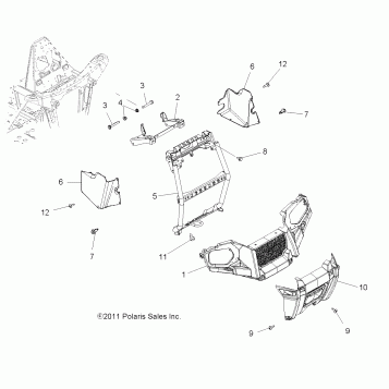 BODY, FRONT BUMPER and MOUNTING - A13MH76AD/AX/AZ (49ATVBUMPER12SP500TRG)