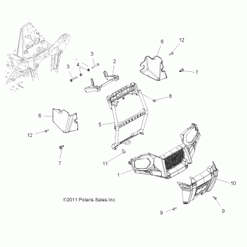 BODY, FRONT BUMPER and MOUNTING - A12CF76FF (49ATVBUMPER12SP6X6)