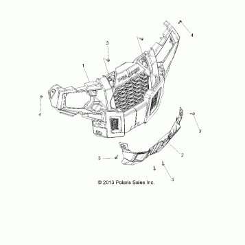BODY, BUMPER, FRONT - A16DAE87AL (49ATVBUMPER14325)