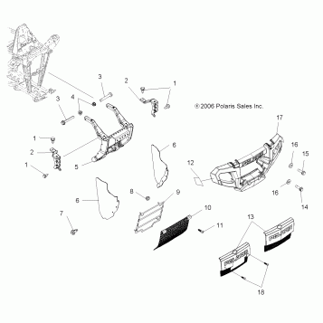 BUMPER MOUNTING - A07TH76AU/TN76AF/AL/AU (49ATVBUMPERX2500EFI)