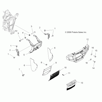 BUMPER MOUNTING - A07TH50EA (49ATVBUMPERX2QUAD)