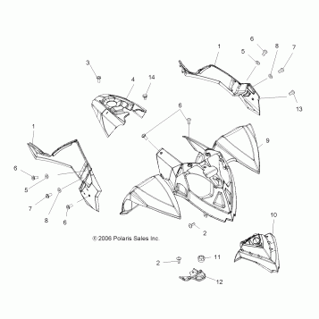 CAB, FRONT and SIDE PANELS - A07GP52AA/AB (49ATVCAB07OUT525)
