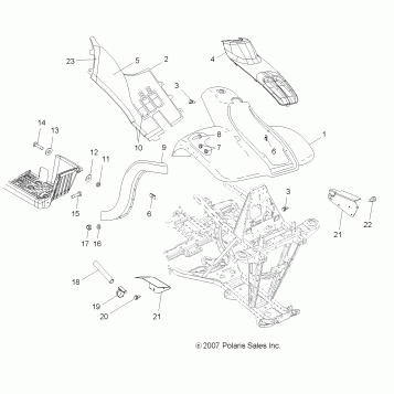 BODY, FRONT CAB - A08CL50AA (49ATVCAB086X6)