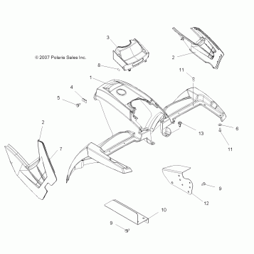 BODY, FRONT CAB - A09MN76AX/AZ (49ATVCAB08SP800EFI)