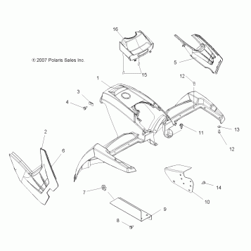 BODY, FRONT CAB - A08DN50EA (49ATVCAB08SPX25)
