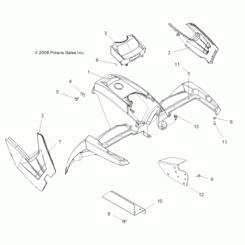 BODY, FRONT CAB - A10CL76AA (49ATVCAB096X6)