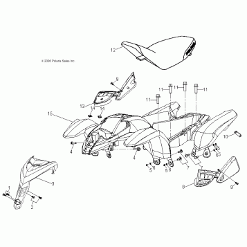 BODY, CAB and SEAT - A14KA05AD/AF (49ATVCAB09OUT50)