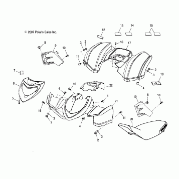 BODY, CAB and SEAT - A14PB20AF (49ATVCAB09PHX)