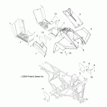 BODY, FRONT CAB and SIDE PANELS - A10EA32AA (49ATVCAB10BOSS)