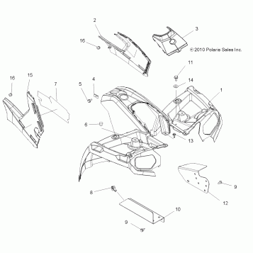 BODY, FRONT CAB and SIDE PANELS - A11MH46AX/AZ (49ATVCAB11SP500)