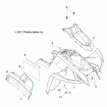 BODY, FRONT CAB - A13NA32AA (49ATVCAB12TBLZR)