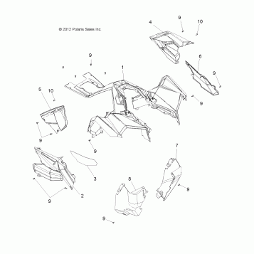 BODY, FRONT CAB and SIDE PANELS - A16SVE95AA/AM
