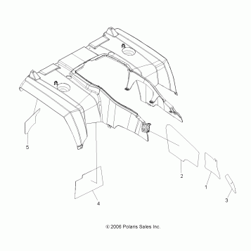 BODY, REAR CAB FOIL - A08DN50EA (49ATVCABFOIL08SPTRG500)