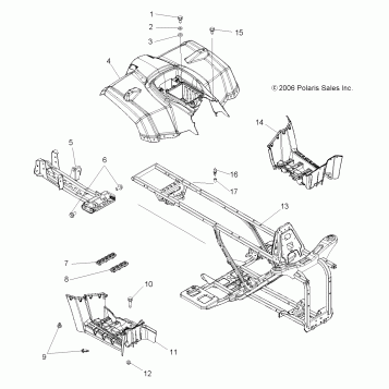 CAB, REAR, FRAME and FOOTWELLS - A07LB27AA/AC/LH27AA/AB/AC/AD/AL (49ATVCABRR07HAWK)