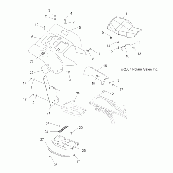 BODY, REAR CAB - A08BA32AA (49ATVCABRR08SCRAM)