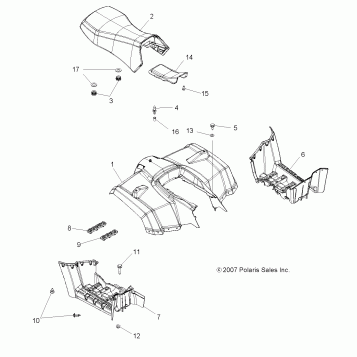 BODY, REAR CAB and SEAT - A08LH46AQ/AX/AZ (49ATVCABRR08SP400)