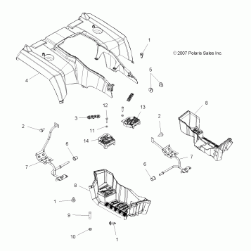 BODY, REAR CAB and FOOTWELLS - A08DN50EA (49ATVCABRR08SPTRG500)