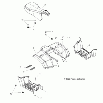 BODY, REAR CAB and SEAT - A09LH46AQ/AX/AZ (49ATVCABRR09SP400)